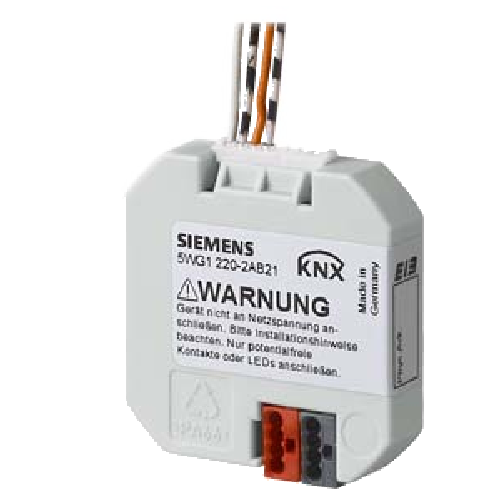 5WG1220-2AB21 Siemens KNX buton arayüzü 2 x gerilimsiz kontak LED kontrolü için çıkış UP 220-21