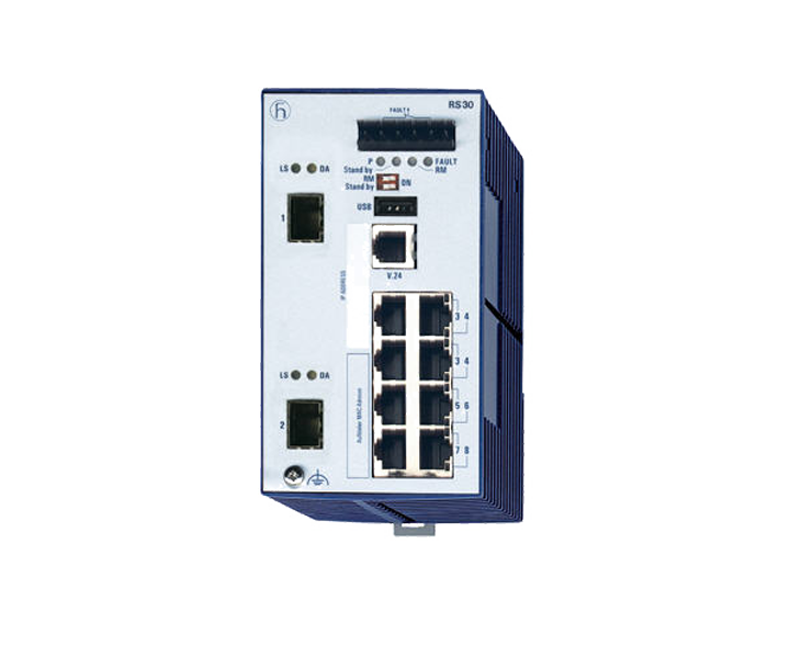 RS30 Series Open Rail Gigabit Industrial Ethernet Switch 8-24 Ports
